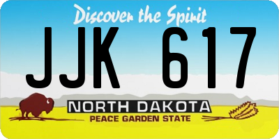 ND license plate JJK617