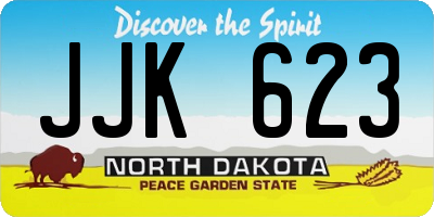 ND license plate JJK623