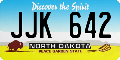 ND license plate JJK642