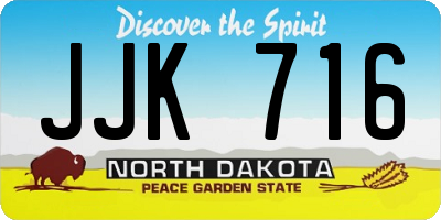 ND license plate JJK716