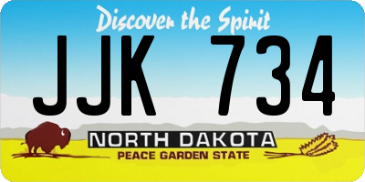 ND license plate JJK734