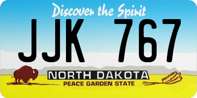 ND license plate JJK767