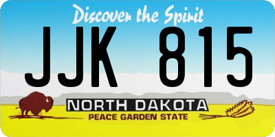 ND license plate JJK815