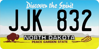 ND license plate JJK832