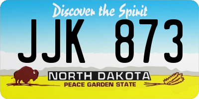 ND license plate JJK873