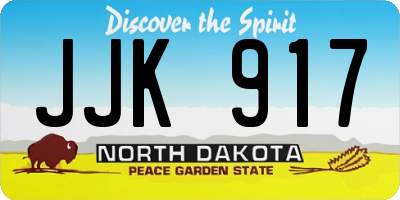 ND license plate JJK917