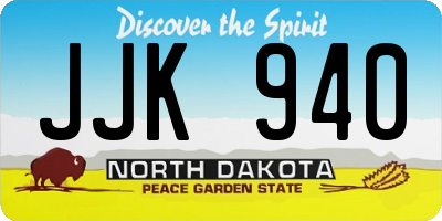 ND license plate JJK940