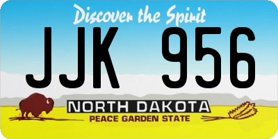 ND license plate JJK956