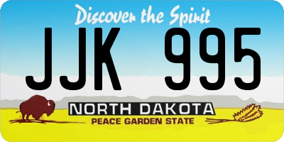 ND license plate JJK995