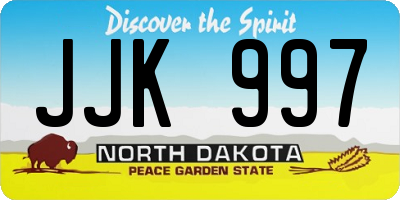 ND license plate JJK997