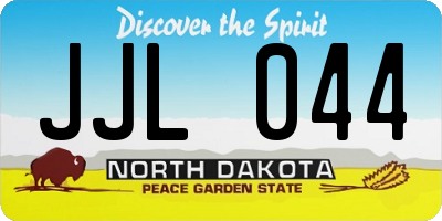 ND license plate JJL044