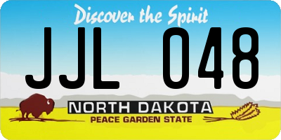 ND license plate JJL048