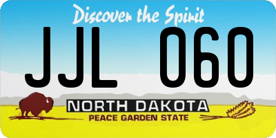 ND license plate JJL060