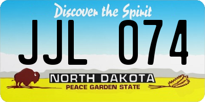 ND license plate JJL074