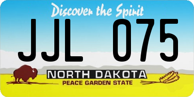ND license plate JJL075
