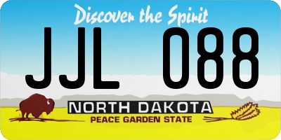 ND license plate JJL088
