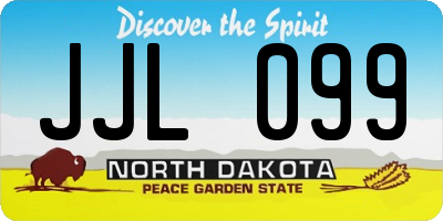 ND license plate JJL099