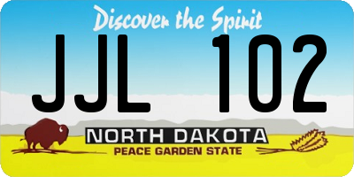 ND license plate JJL102