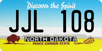 ND license plate JJL108