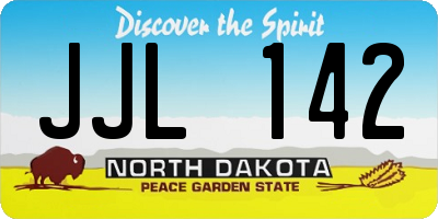 ND license plate JJL142