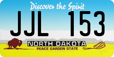 ND license plate JJL153