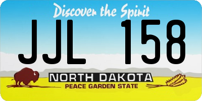 ND license plate JJL158