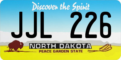 ND license plate JJL226