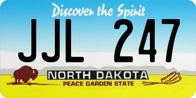 ND license plate JJL247