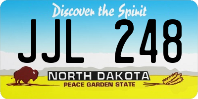 ND license plate JJL248