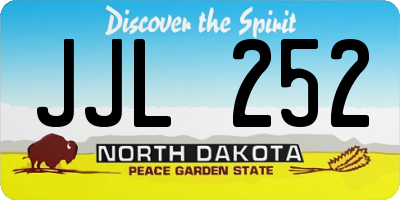 ND license plate JJL252