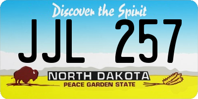 ND license plate JJL257