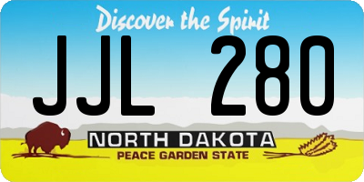 ND license plate JJL280