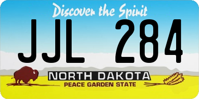 ND license plate JJL284