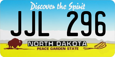 ND license plate JJL296