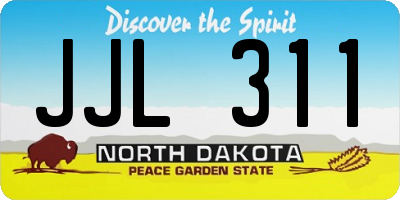 ND license plate JJL311