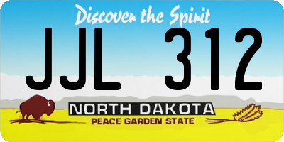 ND license plate JJL312