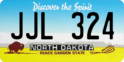 ND license plate JJL324