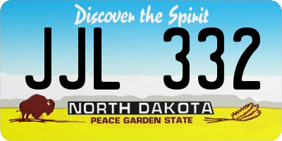 ND license plate JJL332