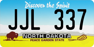 ND license plate JJL337