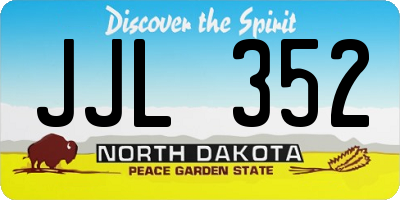 ND license plate JJL352