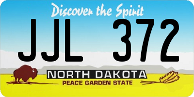 ND license plate JJL372