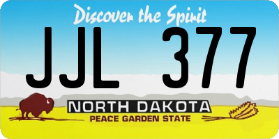 ND license plate JJL377