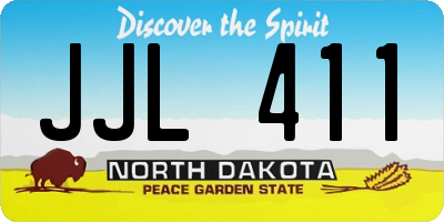 ND license plate JJL411