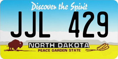 ND license plate JJL429