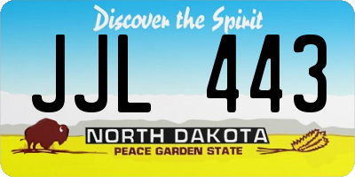 ND license plate JJL443