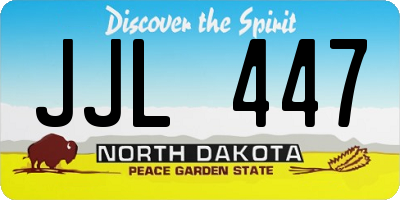 ND license plate JJL447