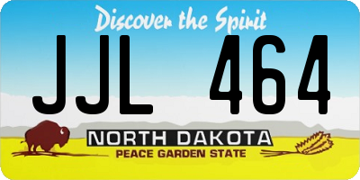ND license plate JJL464