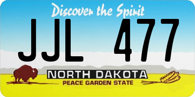 ND license plate JJL477
