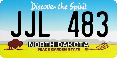 ND license plate JJL483