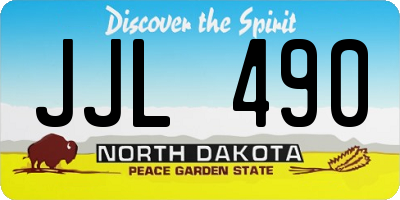 ND license plate JJL490